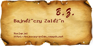 Bajnóczy Zalán névjegykártya