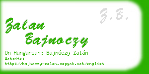 zalan bajnoczy business card