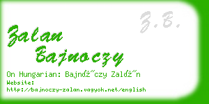 zalan bajnoczy business card